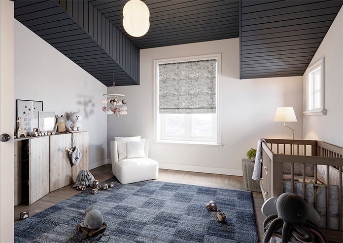 Maps, Grey - Roman Blind - Image 7